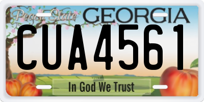 GA license plate CUA4561