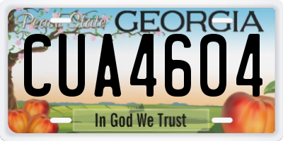 GA license plate CUA4604