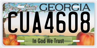 GA license plate CUA4608