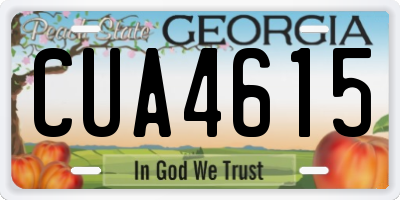 GA license plate CUA4615