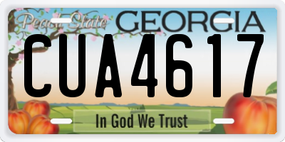 GA license plate CUA4617