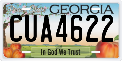GA license plate CUA4622