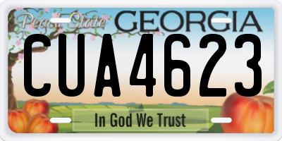 GA license plate CUA4623