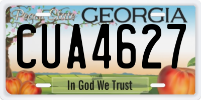 GA license plate CUA4627