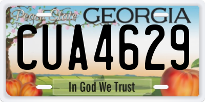 GA license plate CUA4629