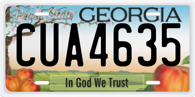 GA license plate CUA4635