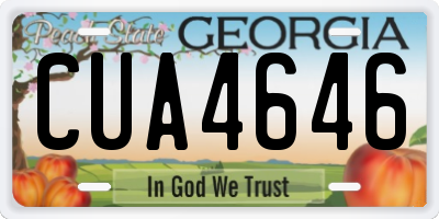 GA license plate CUA4646