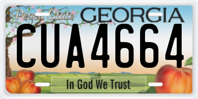 GA license plate CUA4664