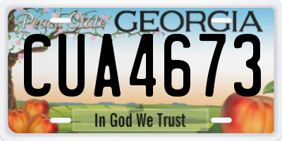 GA license plate CUA4673