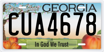 GA license plate CUA4678