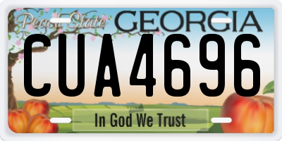 GA license plate CUA4696