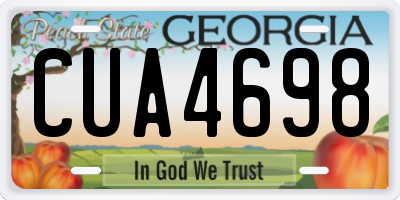 GA license plate CUA4698