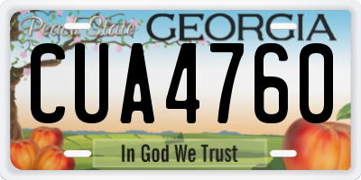 GA license plate CUA4760