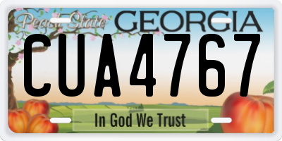 GA license plate CUA4767