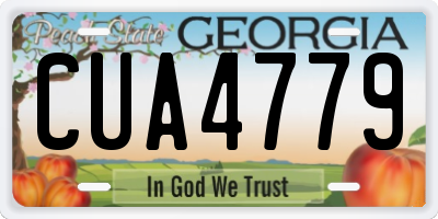 GA license plate CUA4779