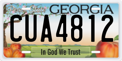 GA license plate CUA4812
