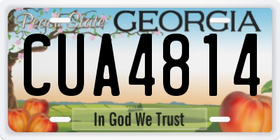 GA license plate CUA4814