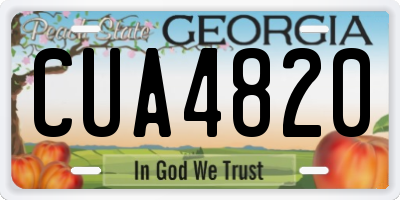 GA license plate CUA4820