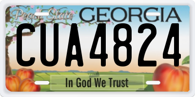 GA license plate CUA4824
