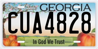 GA license plate CUA4828
