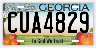 GA license plate CUA4829