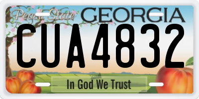 GA license plate CUA4832