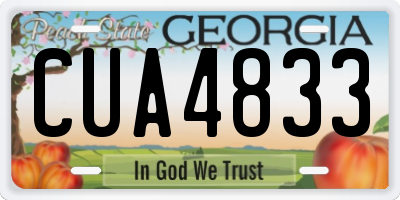 GA license plate CUA4833