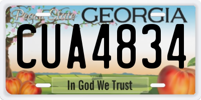 GA license plate CUA4834