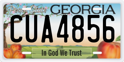GA license plate CUA4856