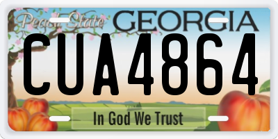 GA license plate CUA4864