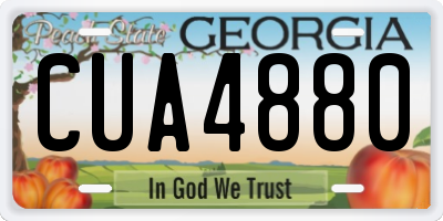 GA license plate CUA4880