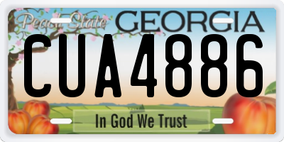 GA license plate CUA4886