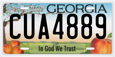 GA license plate CUA4889