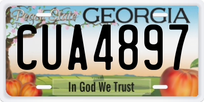 GA license plate CUA4897