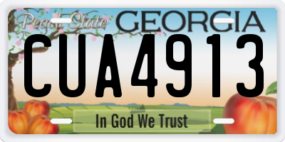 GA license plate CUA4913