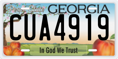 GA license plate CUA4919