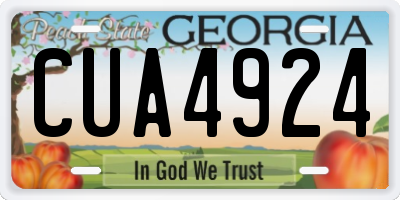 GA license plate CUA4924