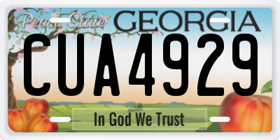 GA license plate CUA4929