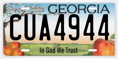 GA license plate CUA4944