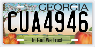 GA license plate CUA4946