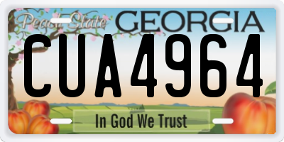 GA license plate CUA4964