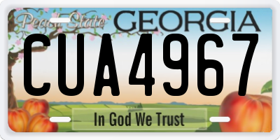 GA license plate CUA4967