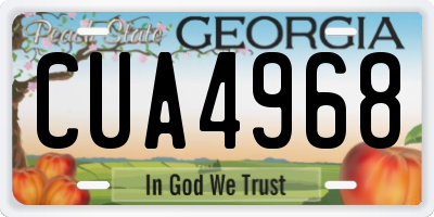 GA license plate CUA4968