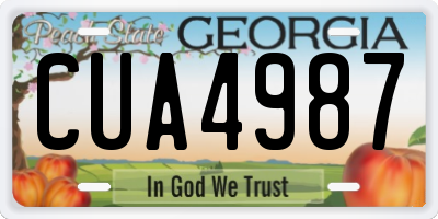 GA license plate CUA4987