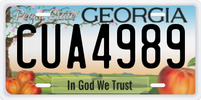 GA license plate CUA4989