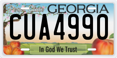 GA license plate CUA4990