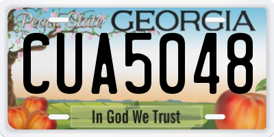 GA license plate CUA5048