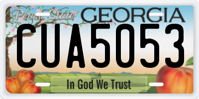 GA license plate CUA5053