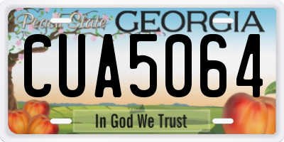 GA license plate CUA5064