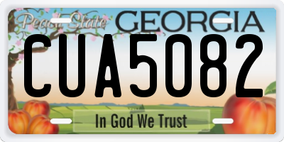 GA license plate CUA5082
